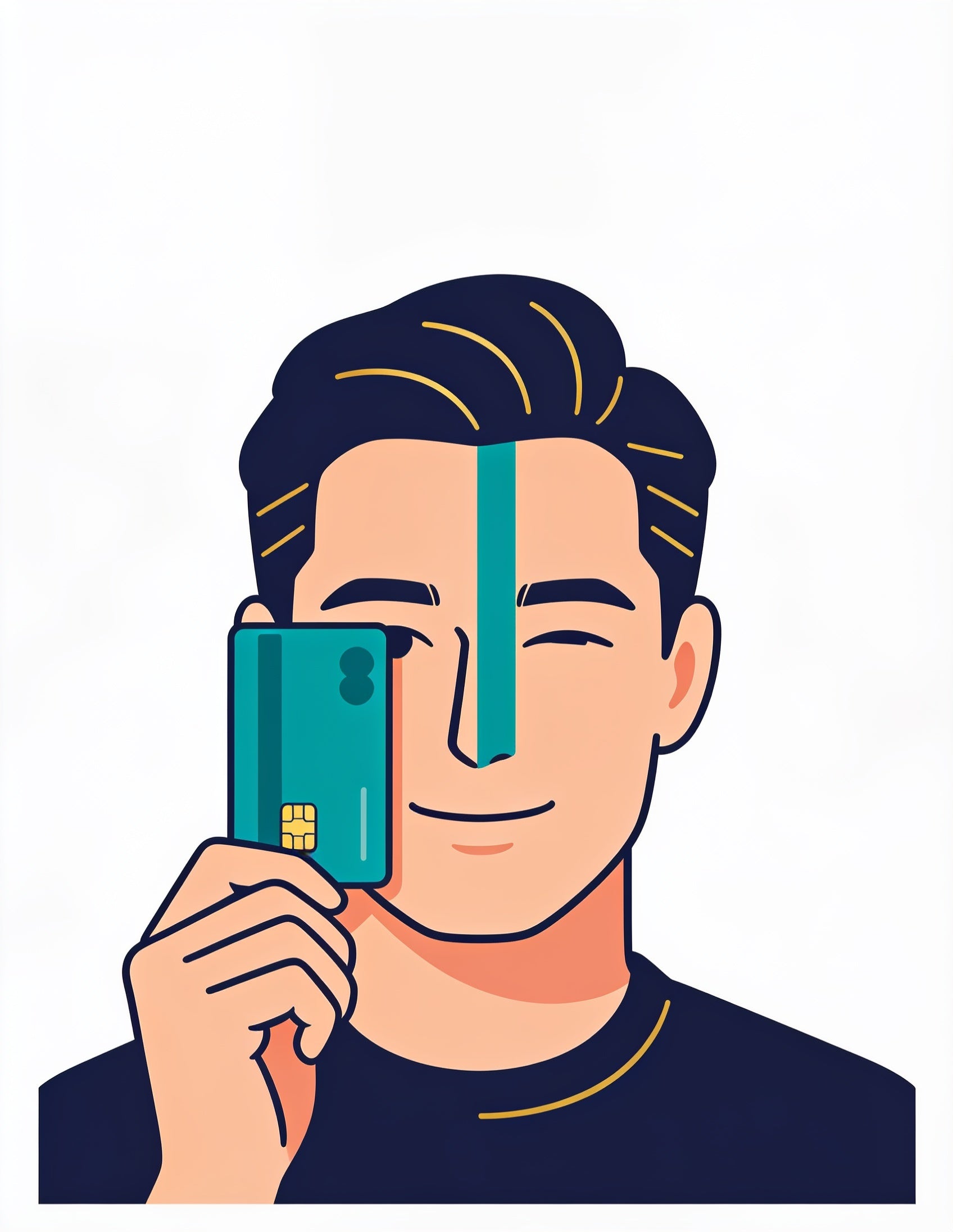 Large face - card does not reach the corner of the eye