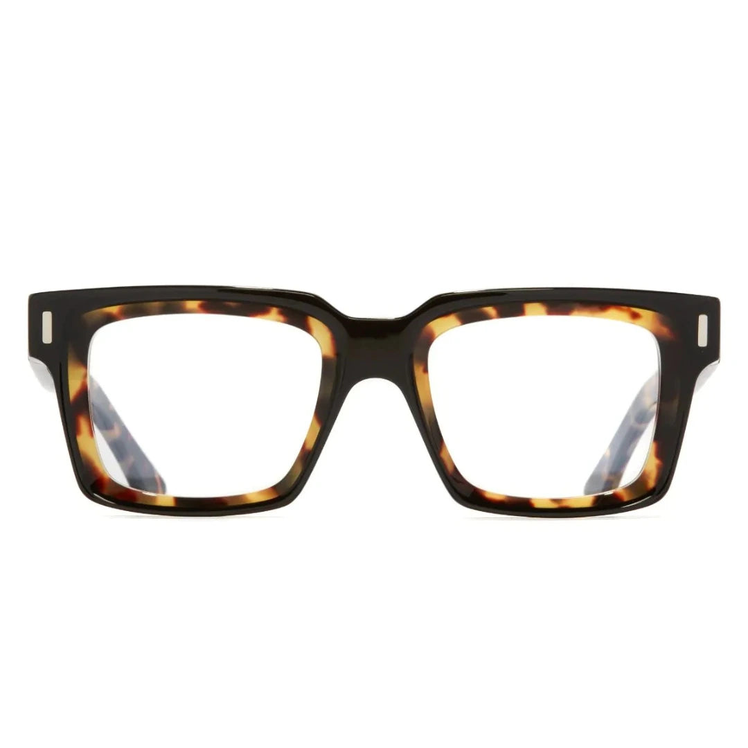 Tortoiseshell glasses on a white background