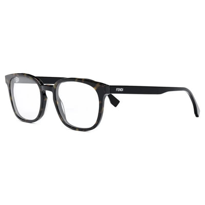 Fendi eyeglasses with tortoiseshell frame on a white background
