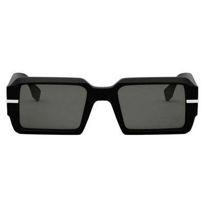 Black sunglasses with a white frame.
