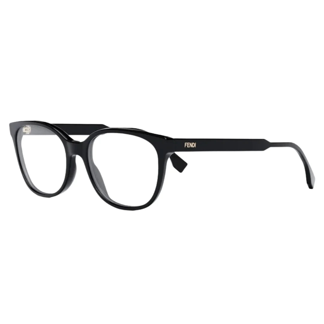 Black eyeglasses on a white background