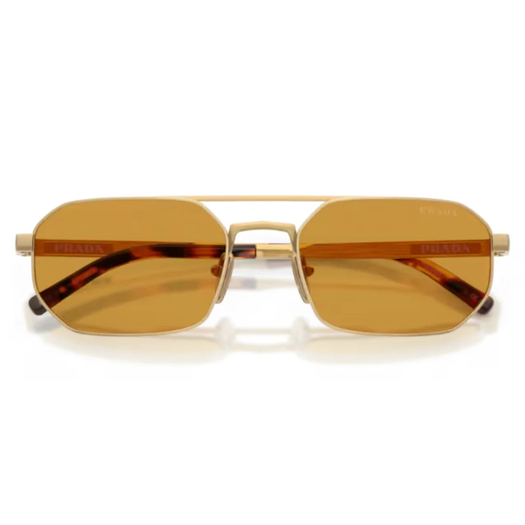 Prada SPR D53S 24J50P 55 Satin Gold Sunglasses