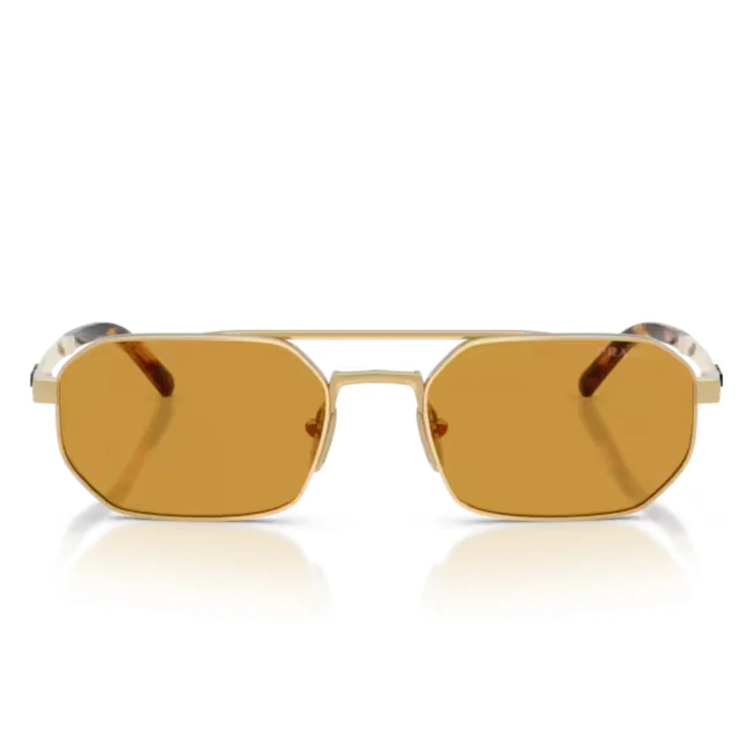 Prada SPR D53S 24J50P 55 Satin Gold Sunglasses