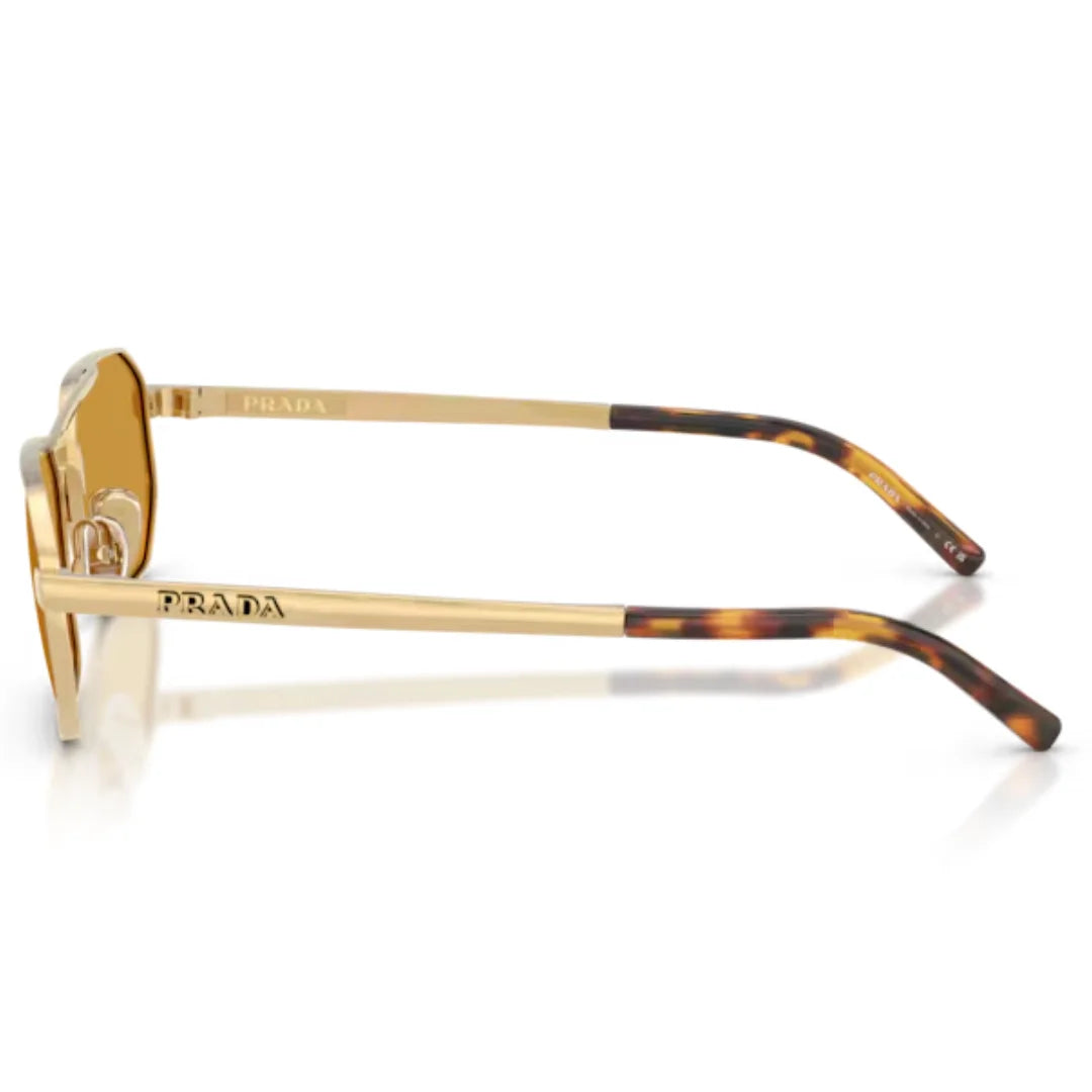 Prada SPR D53S 24J50P 55 Satin Gold Sunglasses