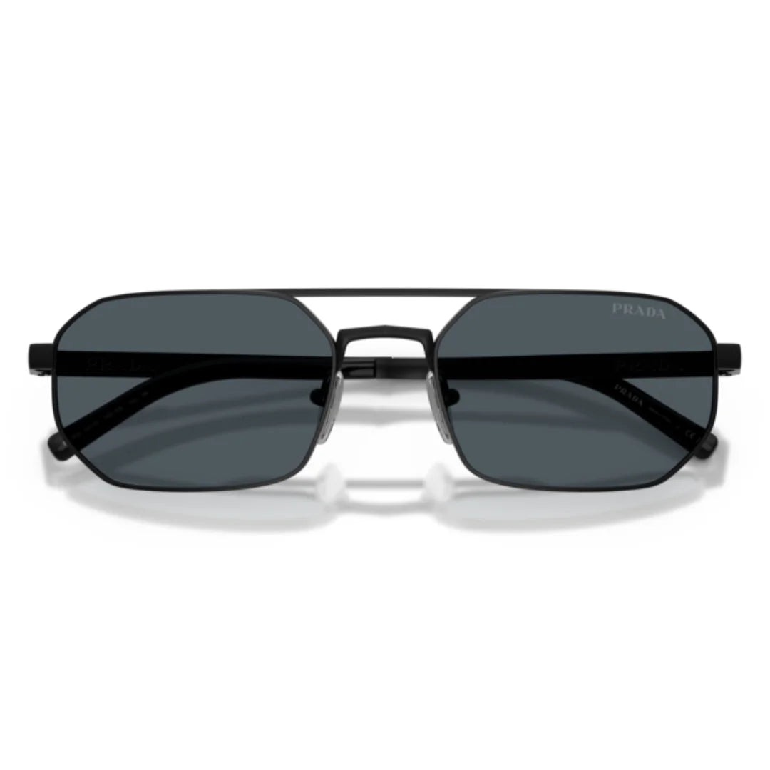 Prada SPR D53S 7AB70B 55 Satin Black Sunglasses