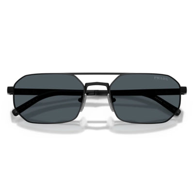 Prada SPR D53S 7AB70B 55 Satin Black Sunglasses