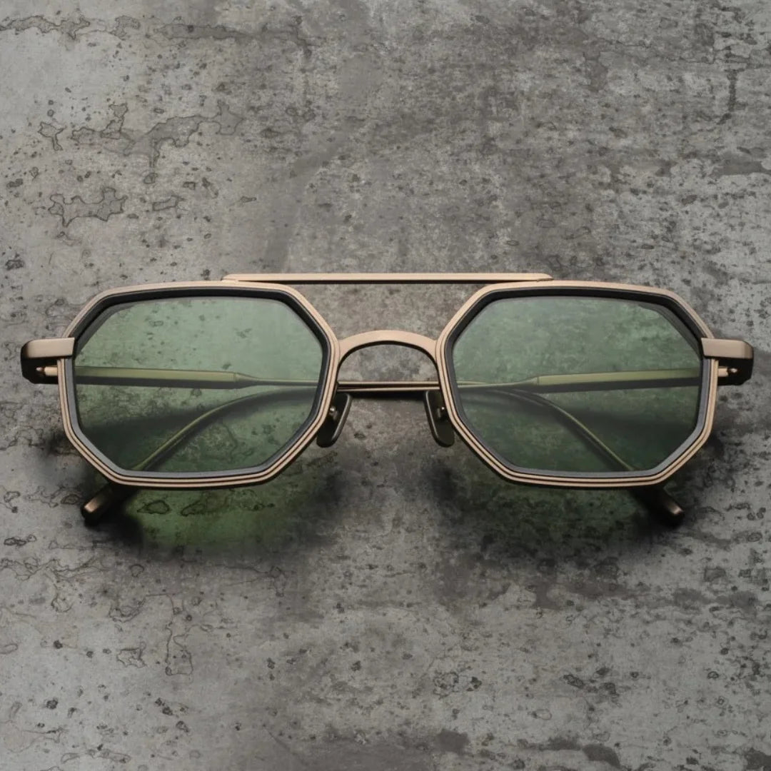 Capote KENAZ X Nude Gold Green 51 Sunglasses
