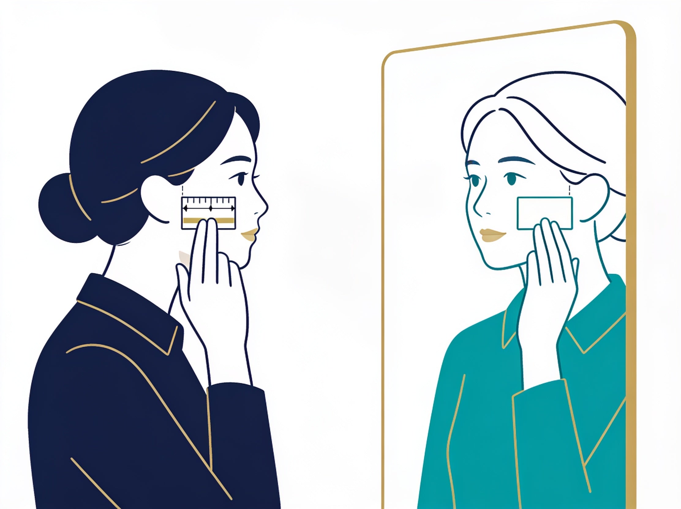 Person standing in front of a mirror